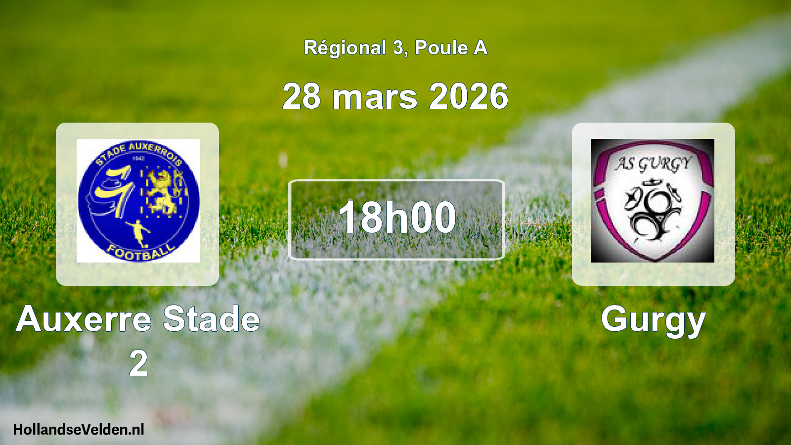 Scheduled Match: Auxerre Stade 2 - Gurgy (28 March 2026)
