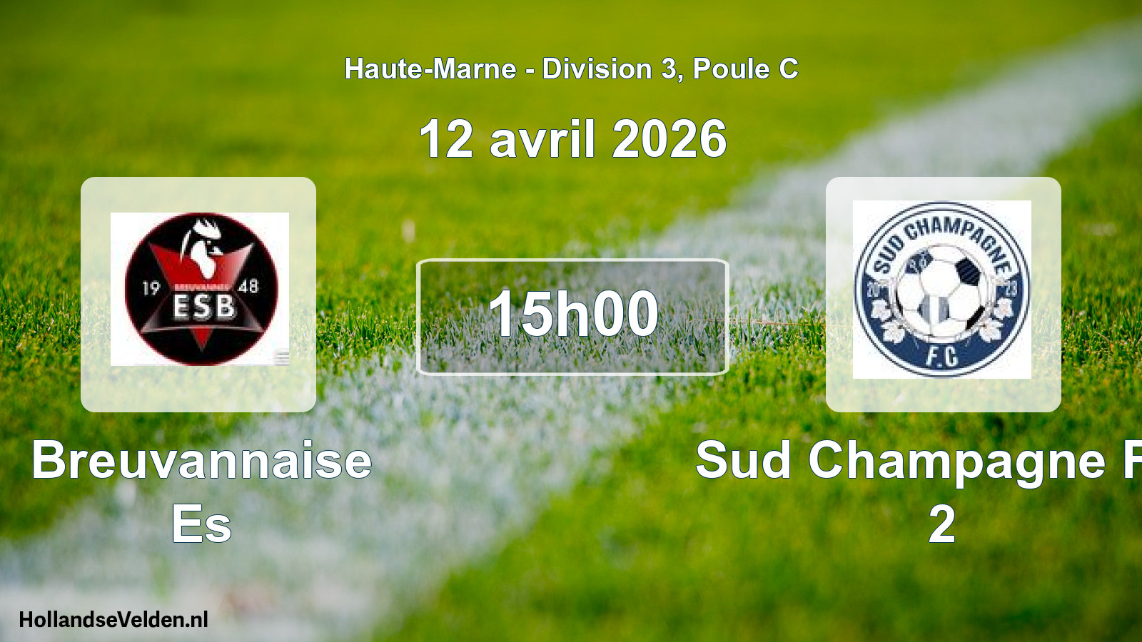 Match programmé: Breuvannaise Es - Sud Champagne FC 2 (12 avril 2026)
