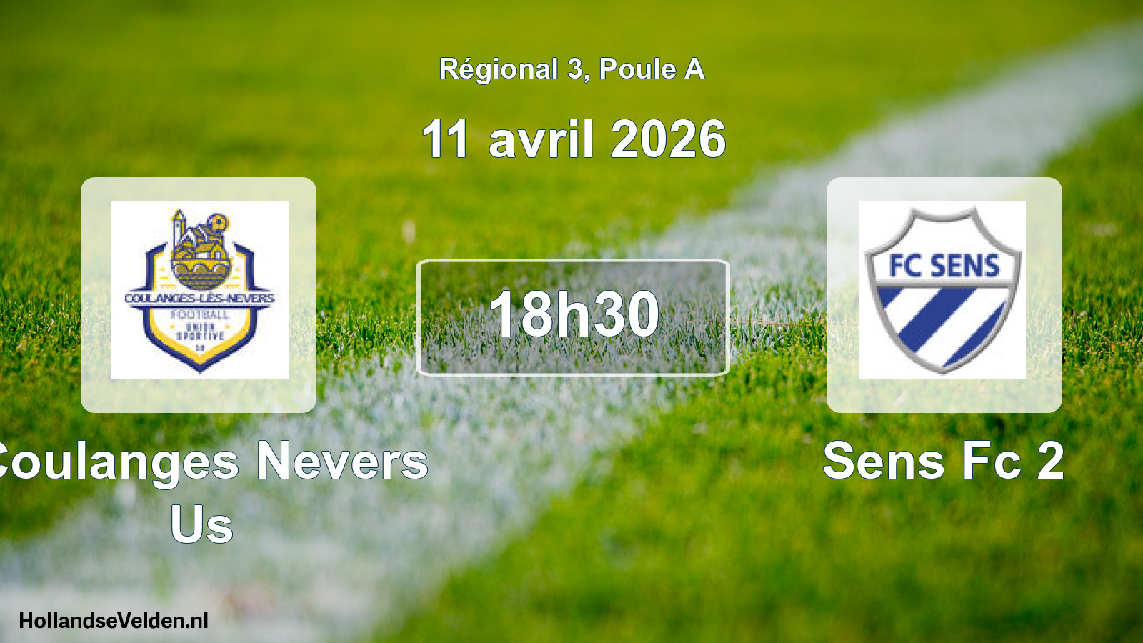 Geplande wedstrijd: Coulanges Nevers Us - Sens Fc 2 (11 april 2026)