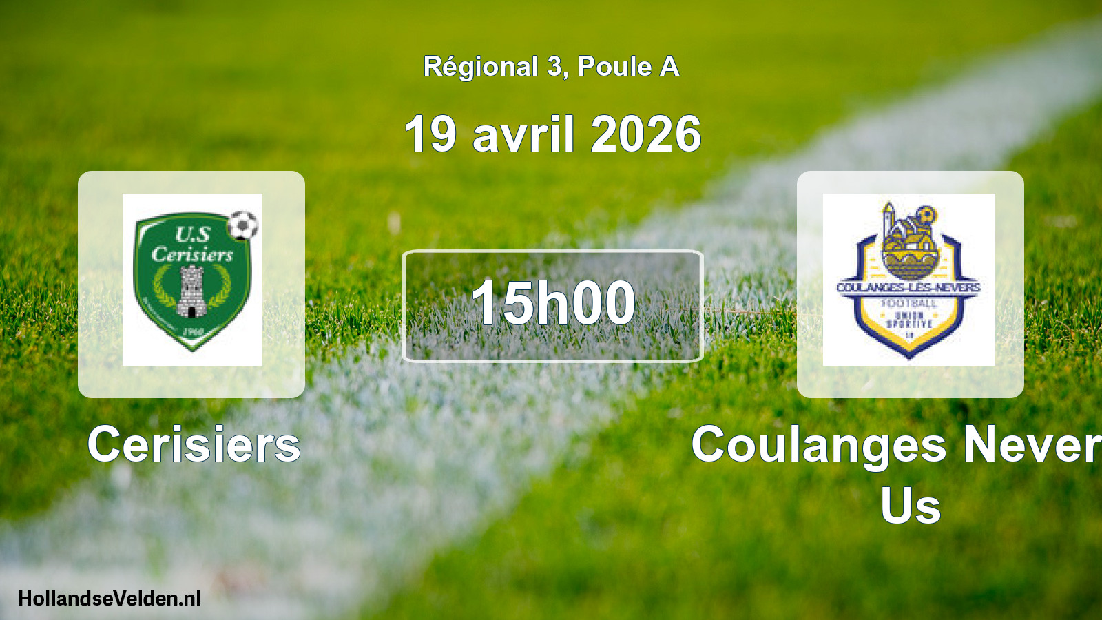Geplande wedstrijd: Cerisiers - Coulanges Nevers Us (19 avril 2026)
