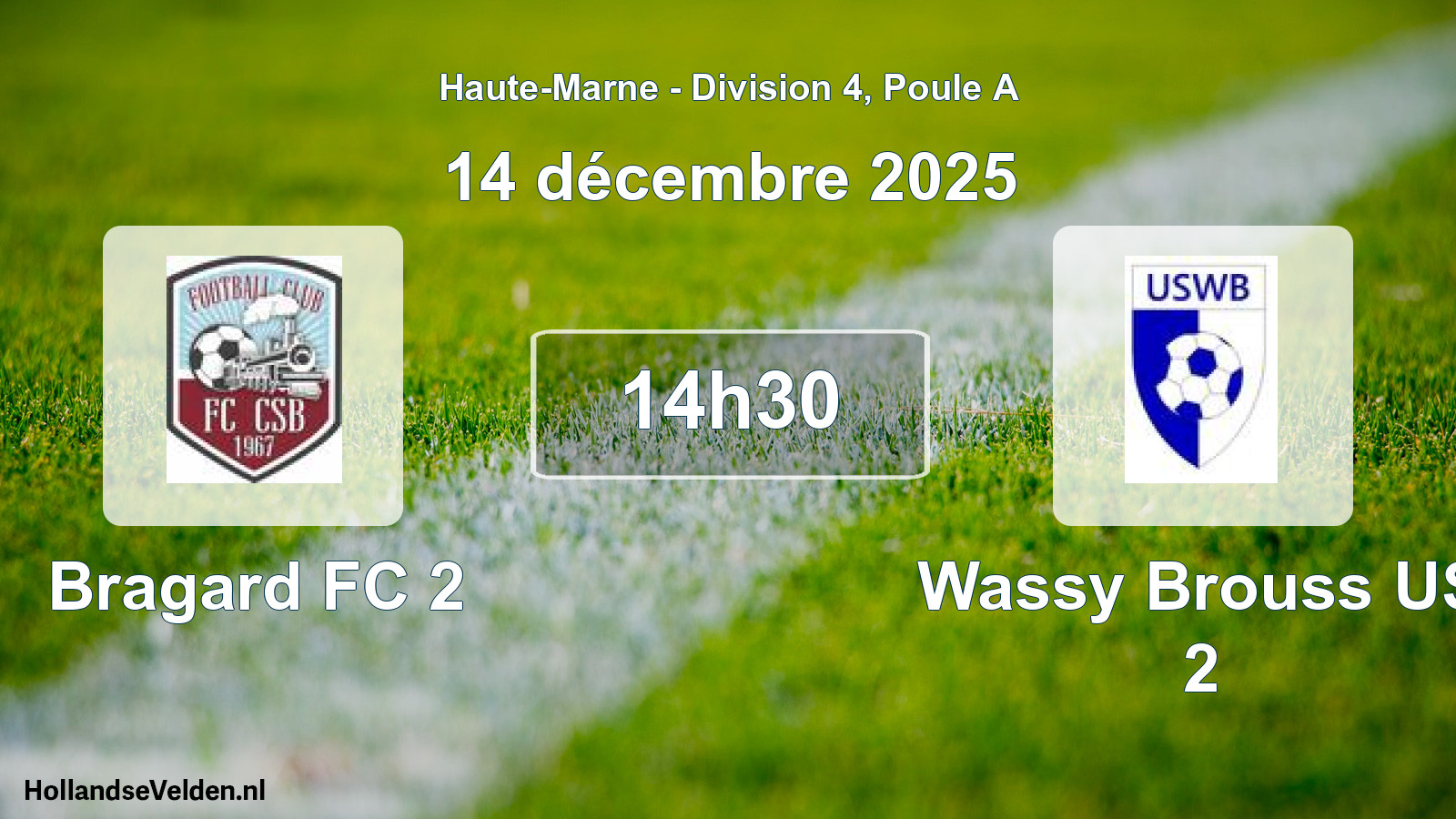 Scheduled Match: Bragard FC 2 - Wassy Brouss US 2 (14 December 2025)