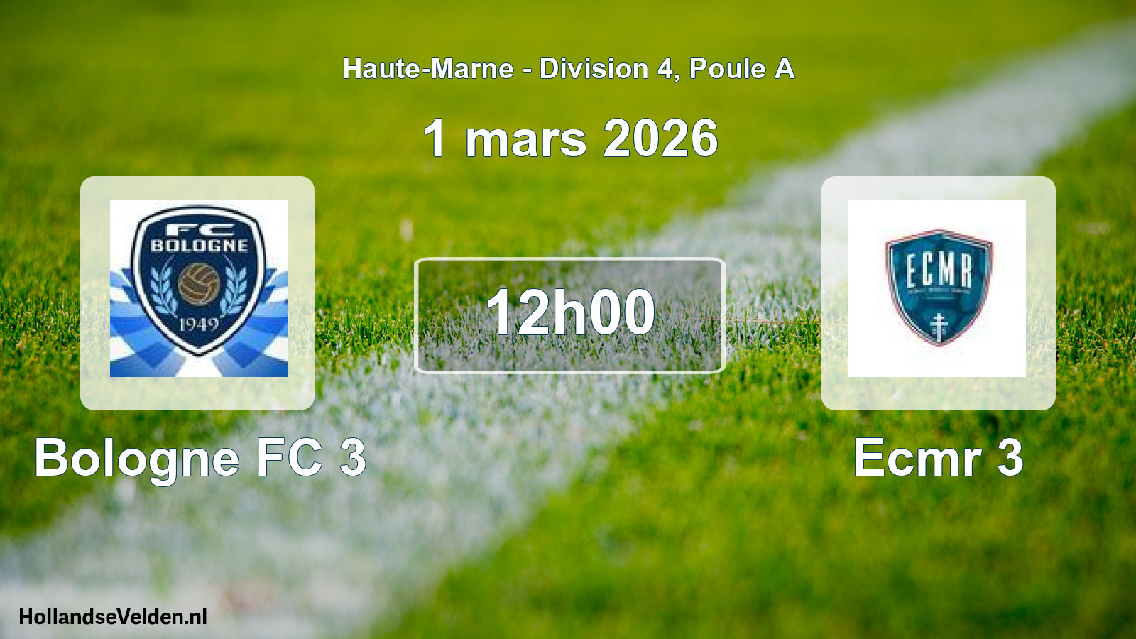 Scheduled Match: Bologne FC 3 - Ecmr 3 (1 March 2026)