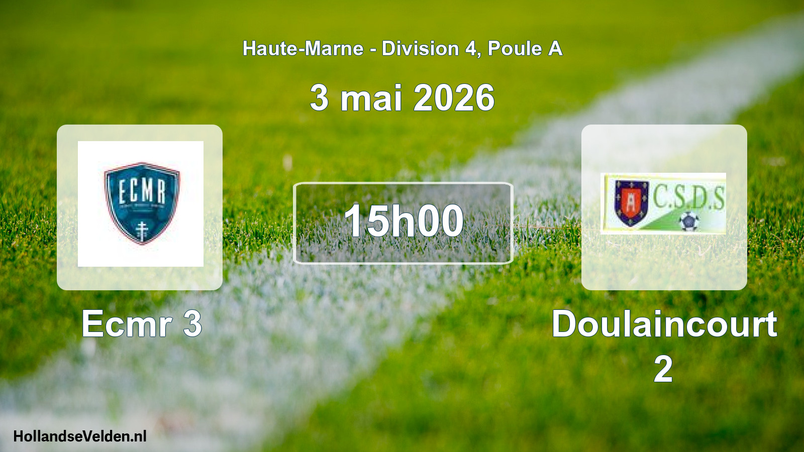 Geplande wedstrijd: Ecmr 3 - Doulaincourt 2 (3 mei 2026)