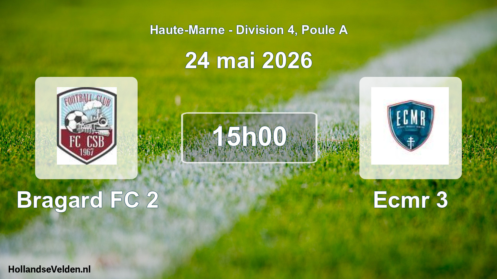 Scheduled Match: Bragard FC 2 - Ecmr 3 (24 May 2026)