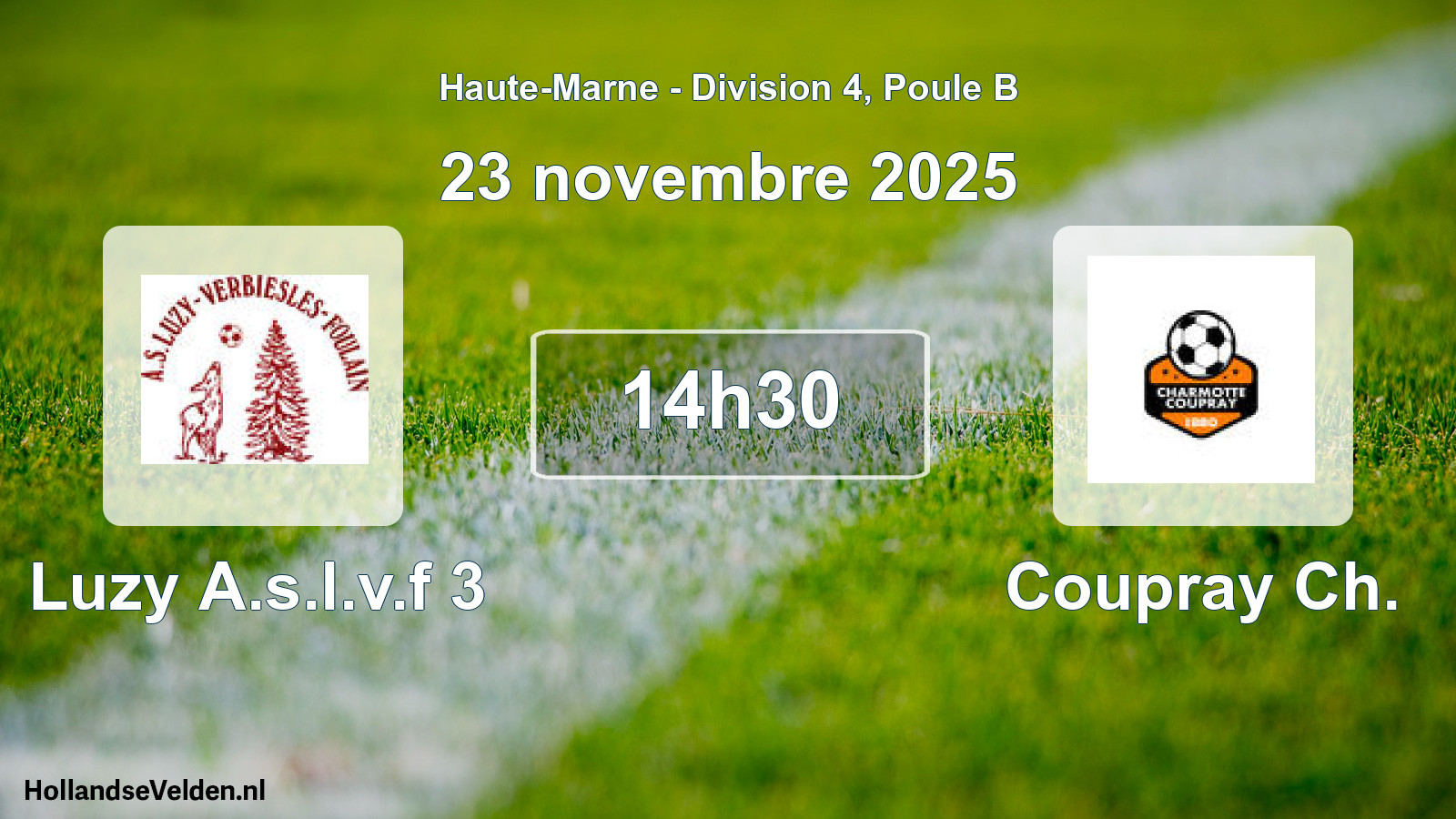 Match programmé: Luzy A.s.l.v.f 3 - Coupray Ch. (23 novembre 2025)