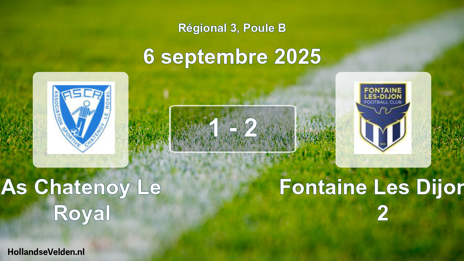 Gespeelde wedstrijd: As Chatenoy Le Royal - Fontaine Les Dijon F 2 1 - 2 (6 september 2025)