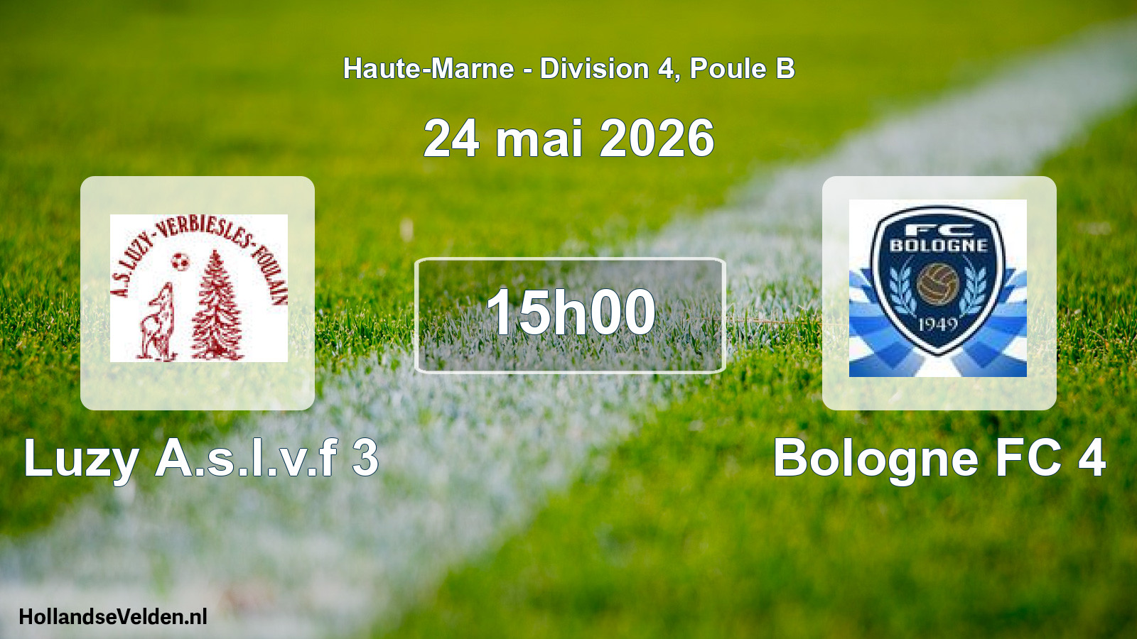 Match programmé: Luzy A.s.l.v.f 3 - Bologne FC 4 (24 mai 2026)