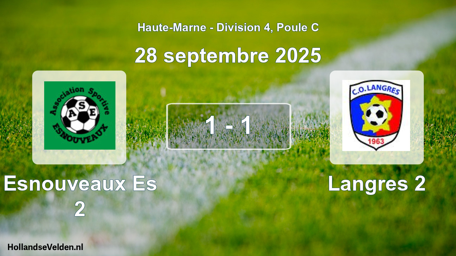 Match joué: Esnouveaux Es 2 - Langres 2 1 - 1 (28 septembre 2025)