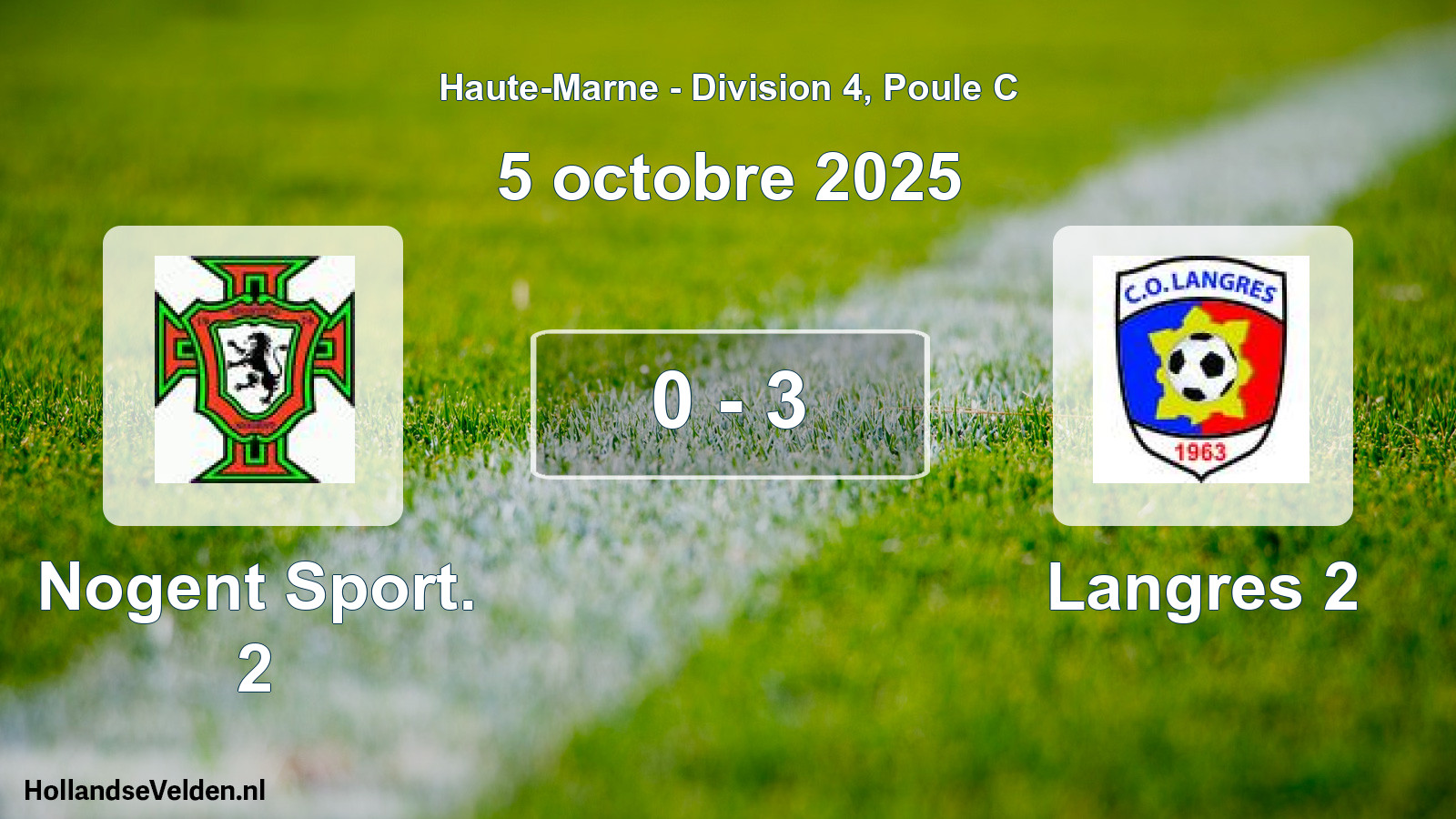 Total number of matches played: Nogent Sport. 2 - Langres 2 0 - 3 (5 October 2025)