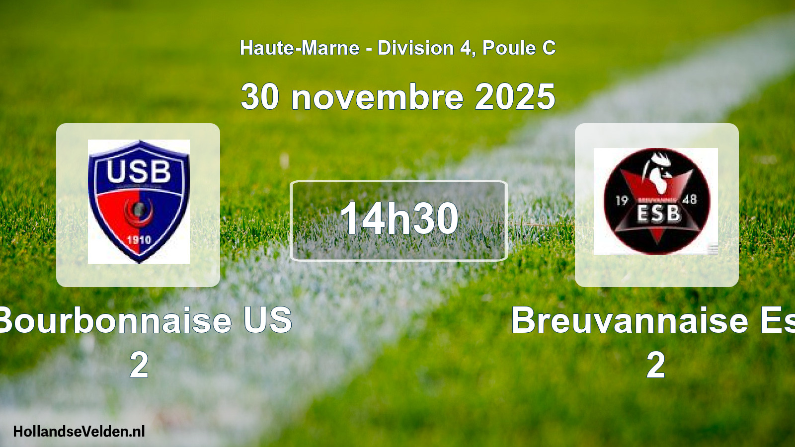 Match programmé: Bourbonnaise US 2 - Breuvannaise Es 2 (30 novembre 2025)