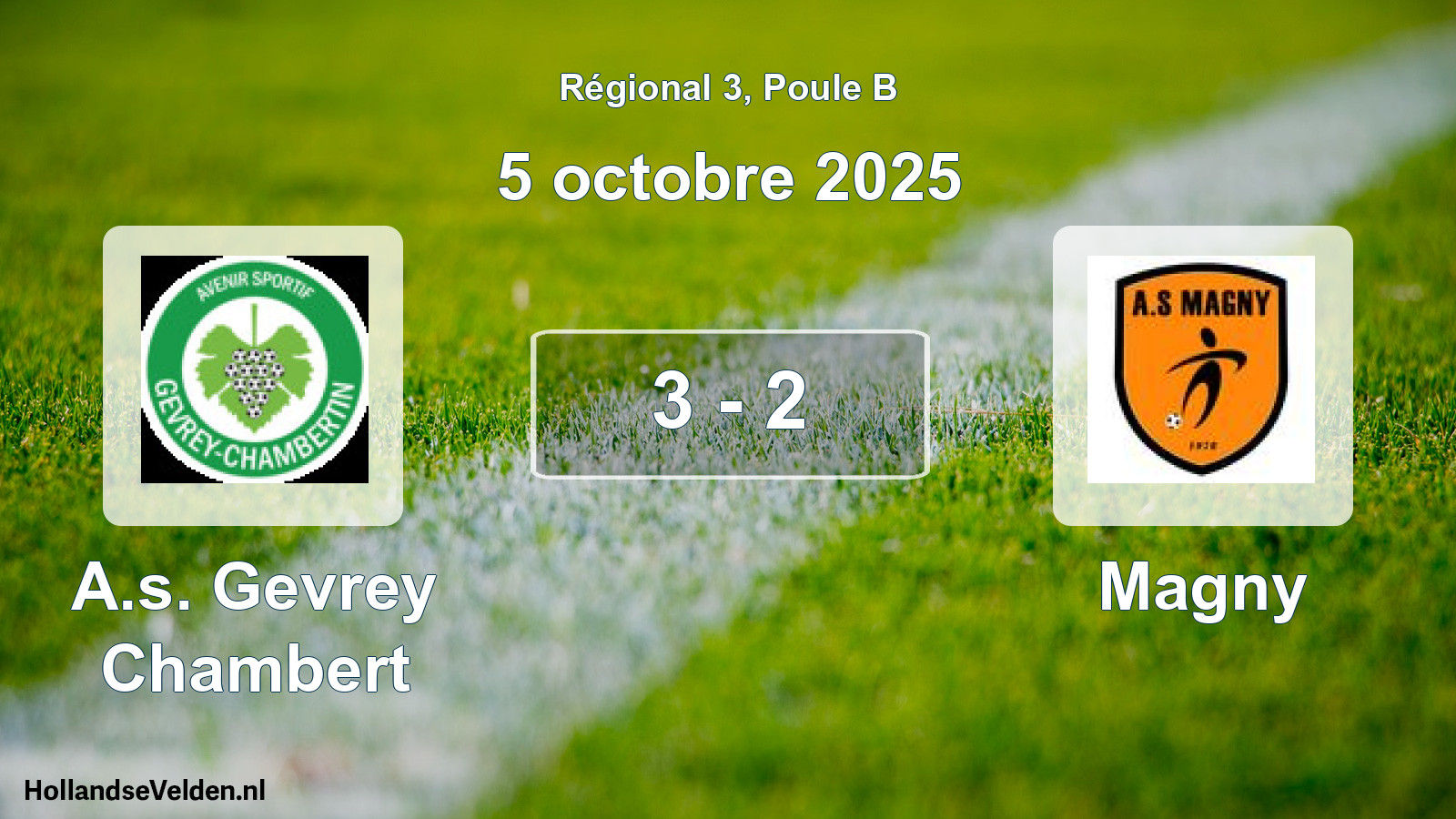 Total number of matches played: A.s. Gevrey Chambert - Magny 3 - 2 (5 October 2025)