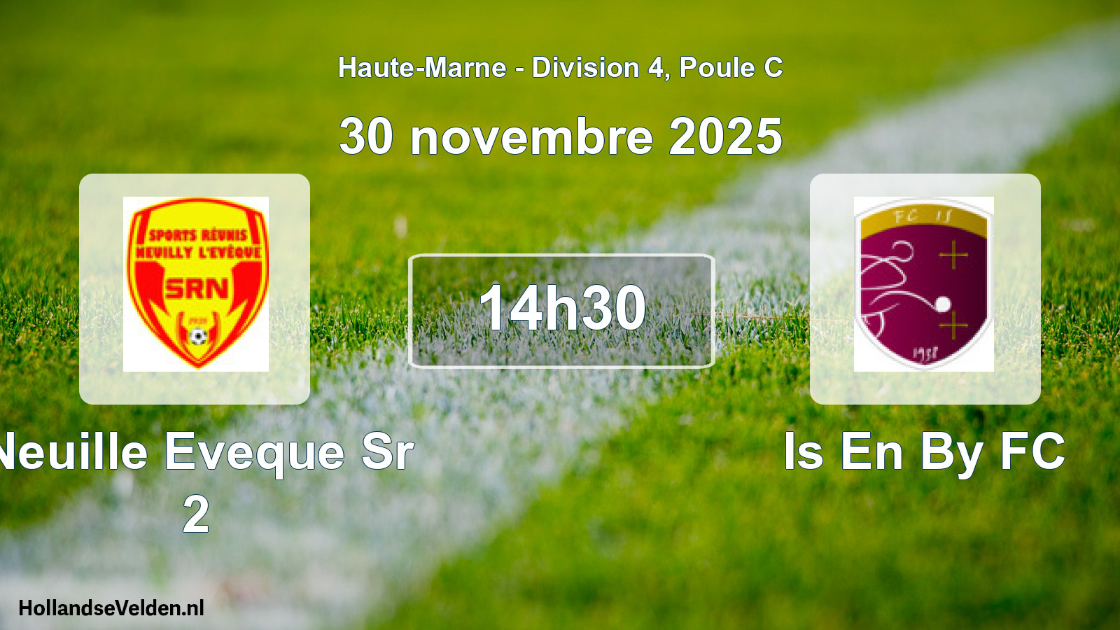 Match programmé: Neuille Eveque Sr 2 - Is En By FC (30 novembre 2025)