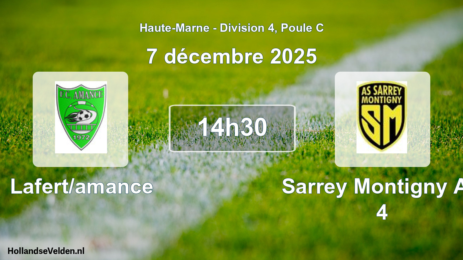 Scheduled Match: Lafert/amance - Sarrey Montigny AS 4 (7 December 2025)