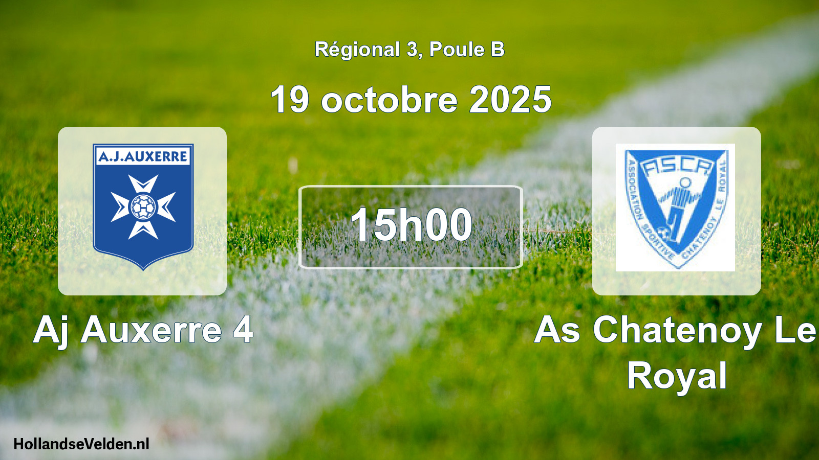 Scheduled Match: Aj Auxerre 4 - As Chatenoy Le Royal (19 October 2025)