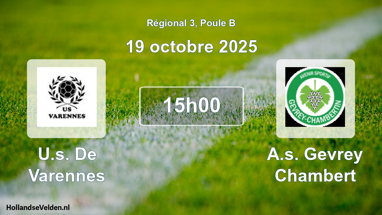 Scheduled Match: U.s. De Varennes - A.s. Gevrey Chambert (19 October 2025)