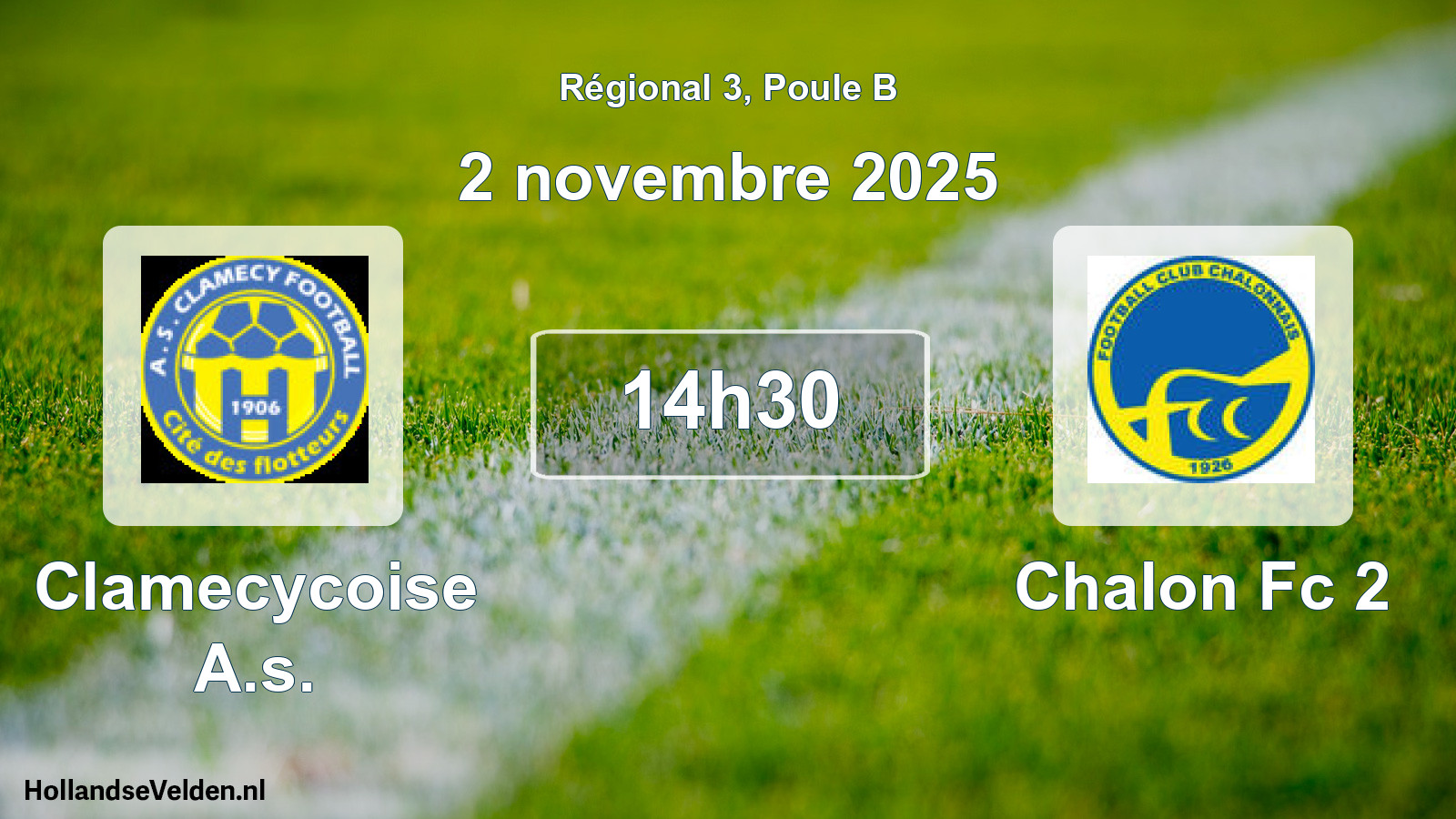 Geplande wedstrijd: Clamecycoise A.s. - Chalon Fc 2 (2 novembre 2025)
