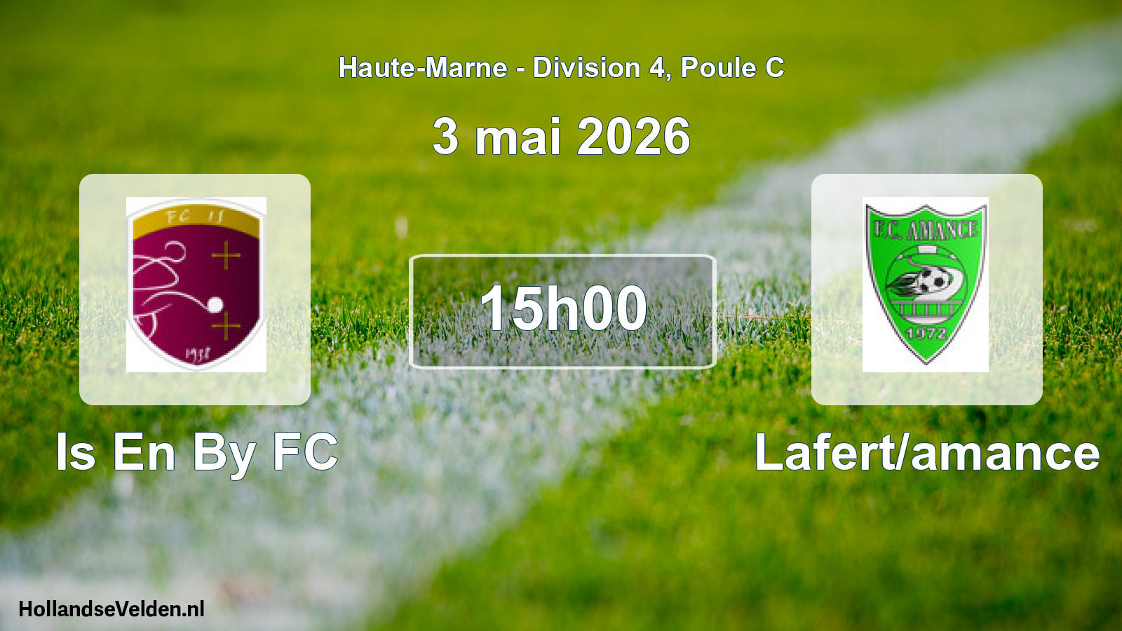 Match programmé: Is En By FC - Lafert/amance (3 mai 2026)