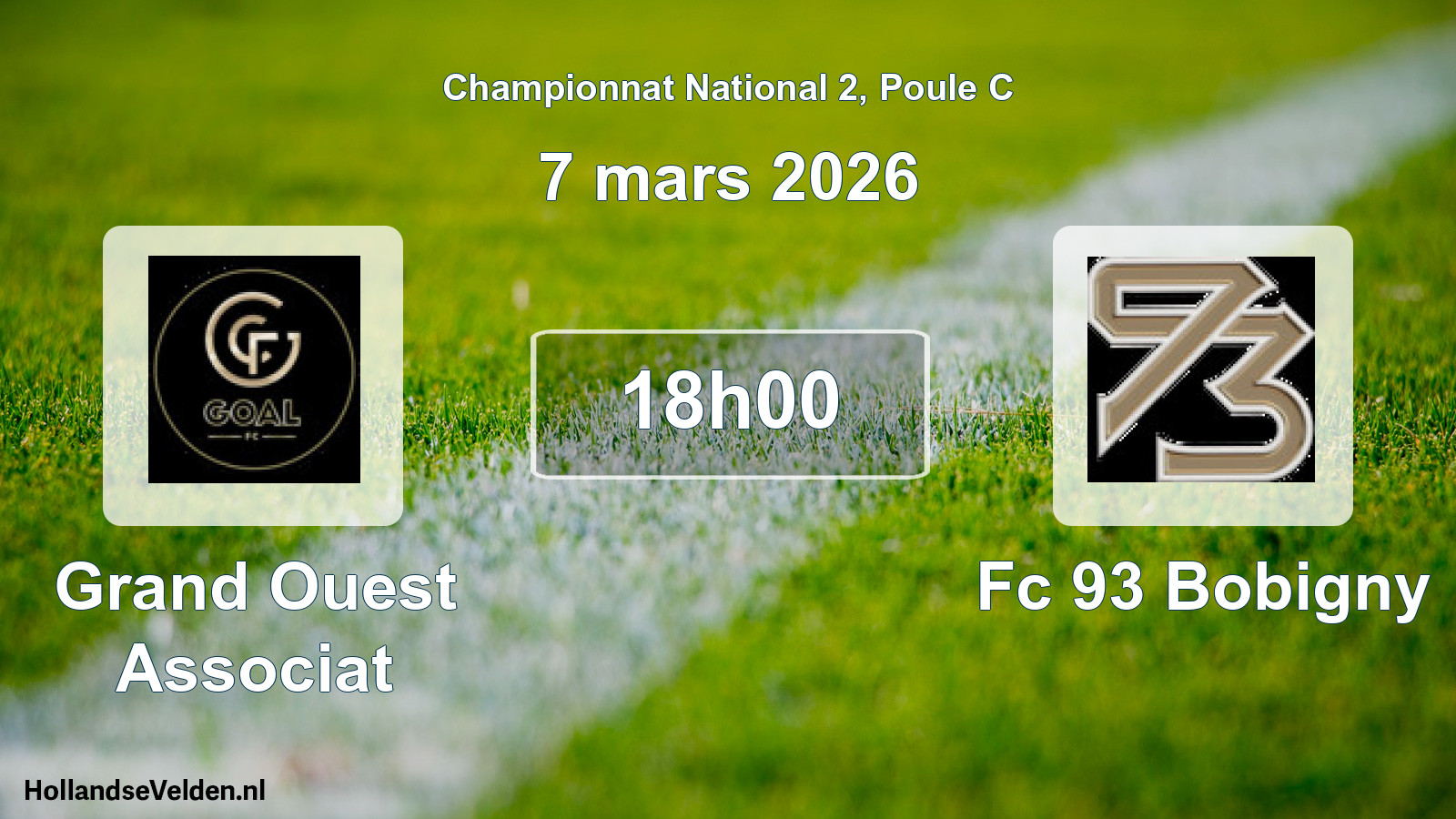 Geplande wedstrijd: Grand Ouest Associat - Fc 93 Bobigny (7 maart 2026)