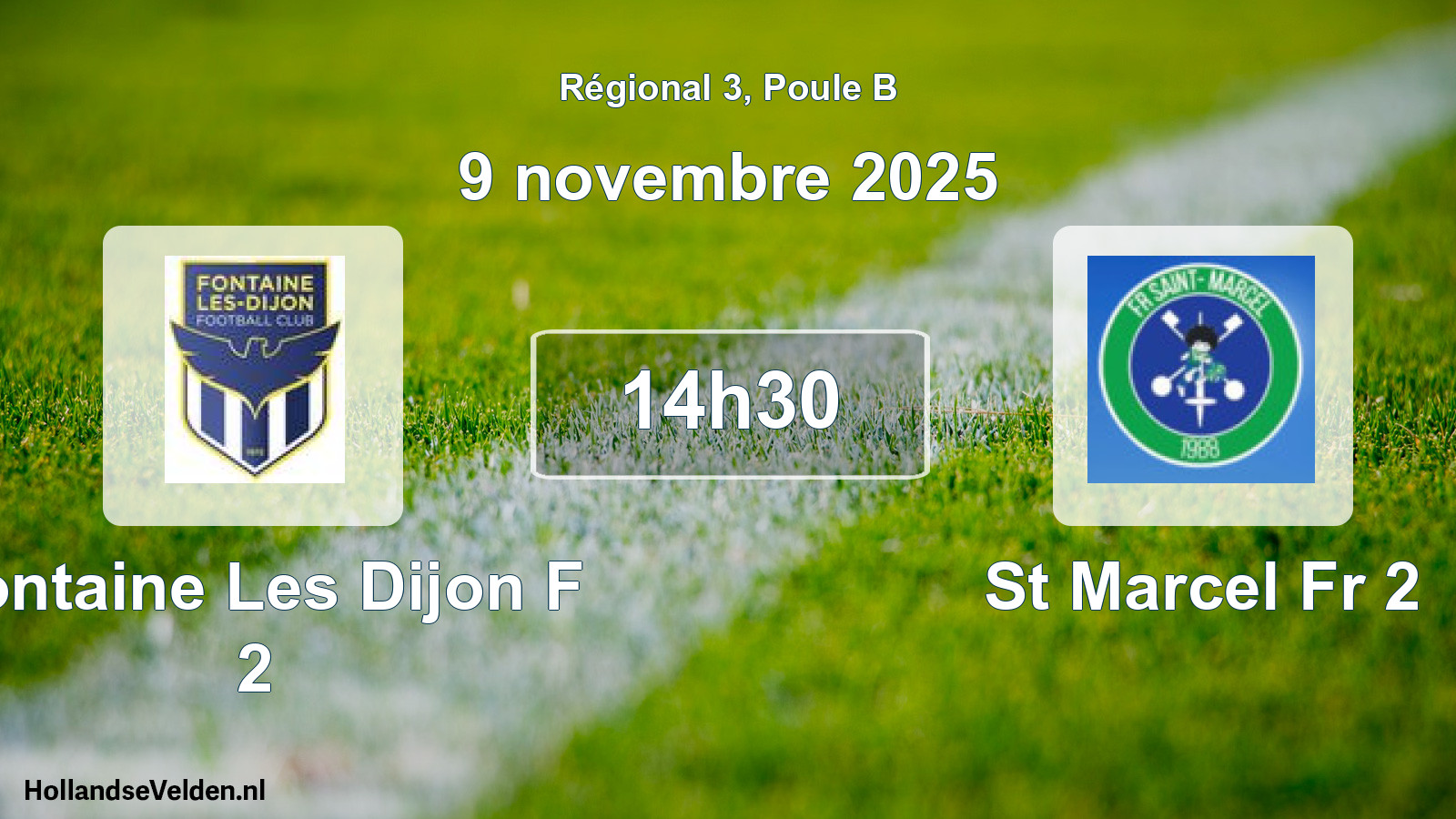 Scheduled Match: Fontaine Les Dijon F 2 - St Marcel Fr 2 (9 November 2025)