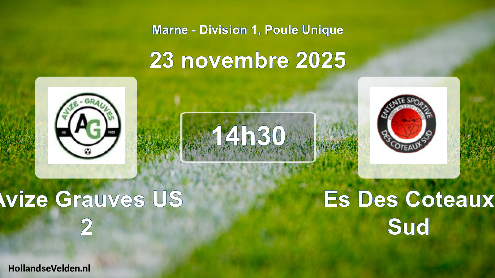 Match programmé: Avize Grauves US 2 - Es Des Coteaux Sud (23 novembre 2025)