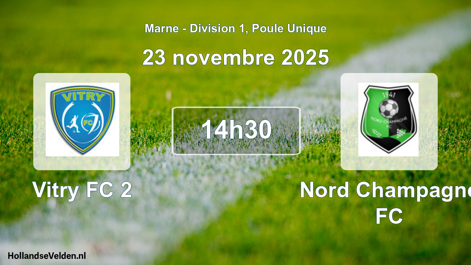 Geplande wedstrijd: Vitry FC 2 - Nord Champagne FC (23 november 2025)