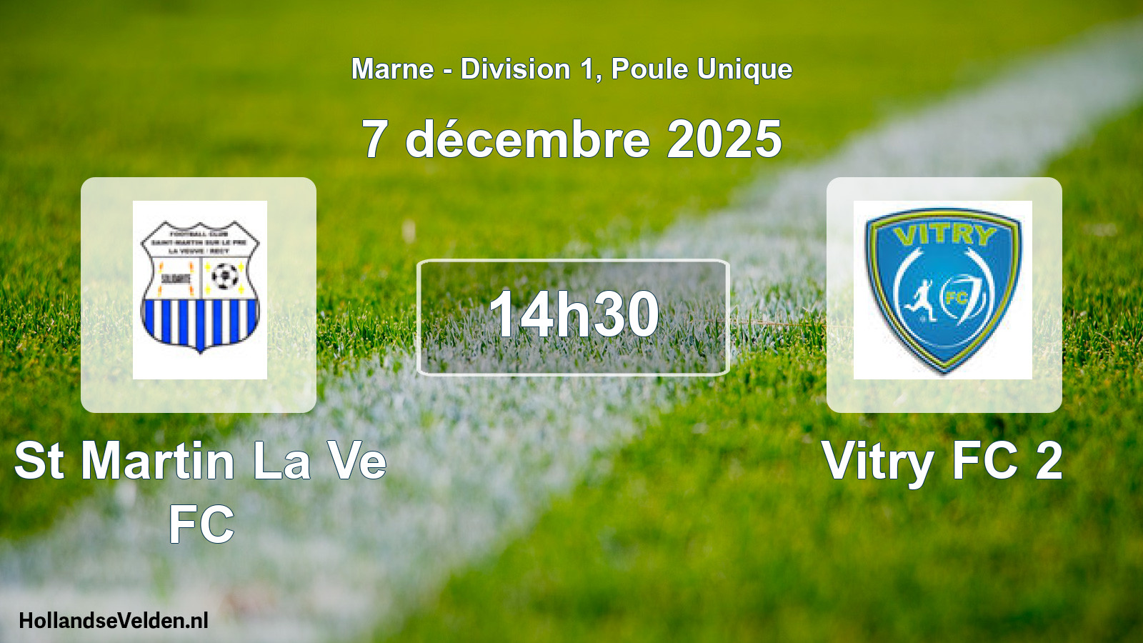 Match programmé: St Martin La Ve FC - Vitry FC 2 (7 décembre 2025)
