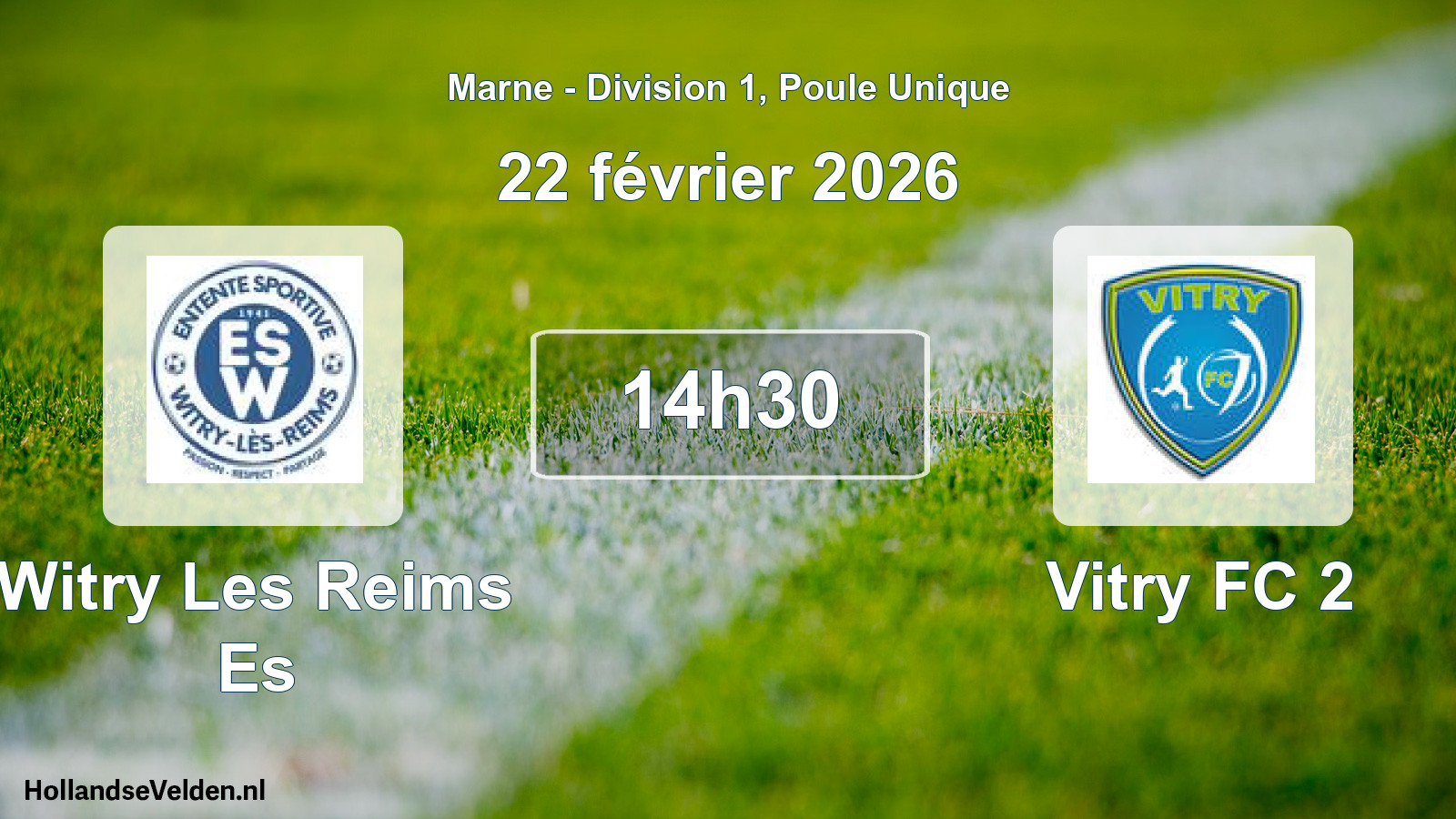 Geplande wedstrijd: Witry Les Reims Es - Vitry FC 2 (22 februari 2026)