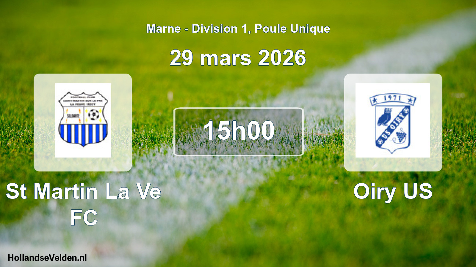 Scheduled Match: St Martin La Ve FC - Oiry US (29 March 2026)