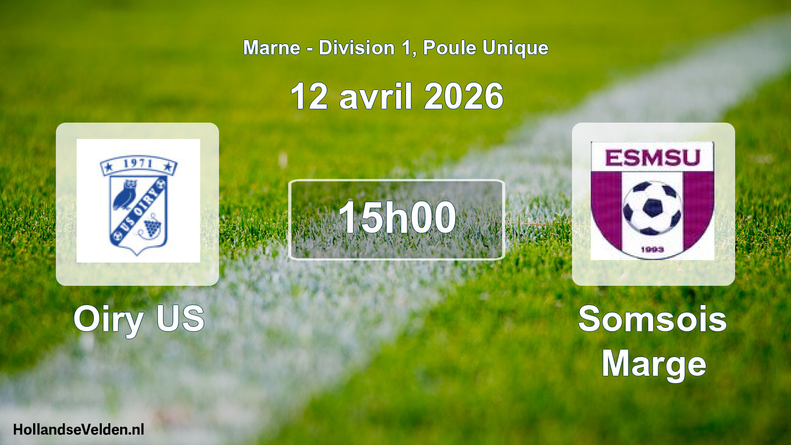 Scheduled Match: Oiry US - Somsois Marge (12 April 2026)