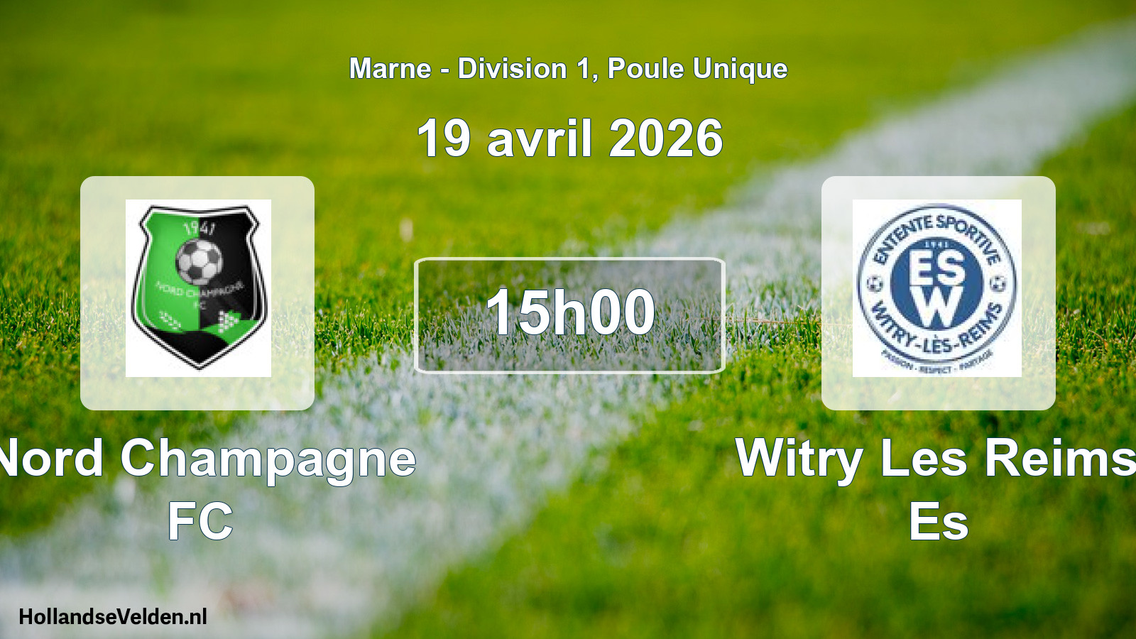 Scheduled Match: Nord Champagne FC - Witry Les Reims Es (19 April 2026)