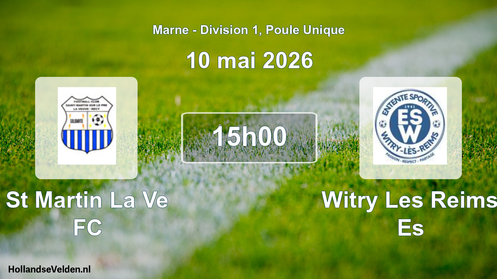 Match programmé: St Martin La Ve FC - Witry Les Reims Es (10 mai 2026)