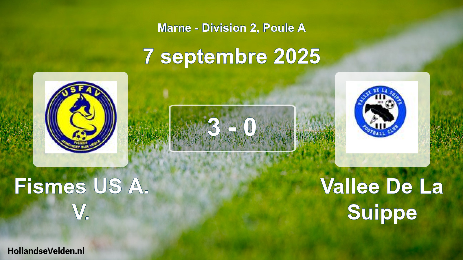 Total number of matches played: Fismes US A. V. - Vallee De La Suippe 3 - 0 (7 September 2025)