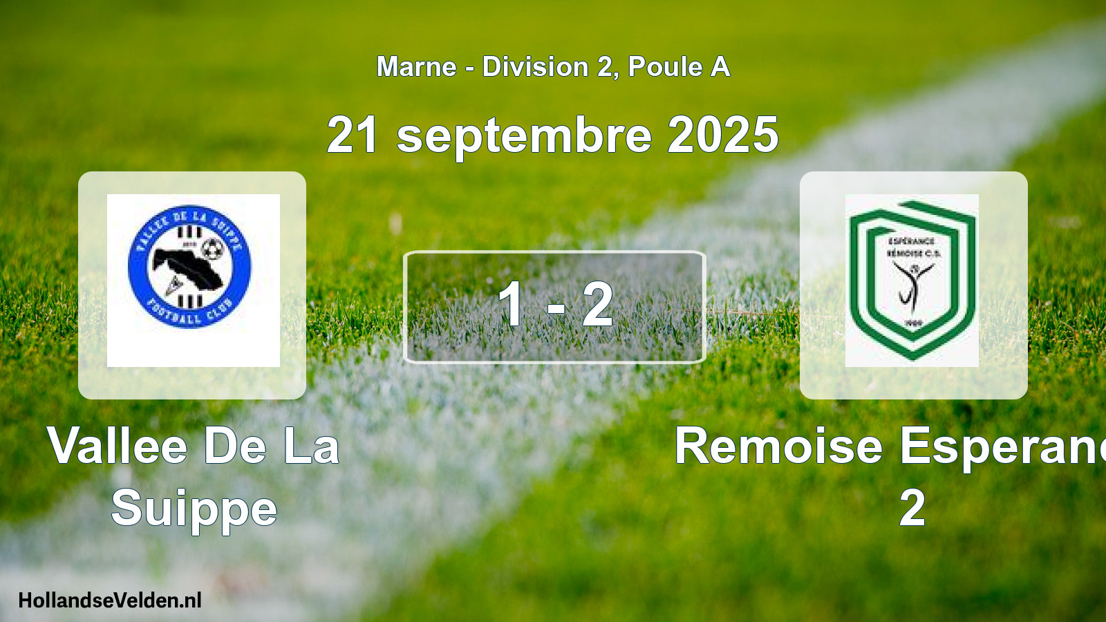 Match joué: Vallee De La Suippe - Remoise Esperance 2 1 - 2 (21 septembre 2025)