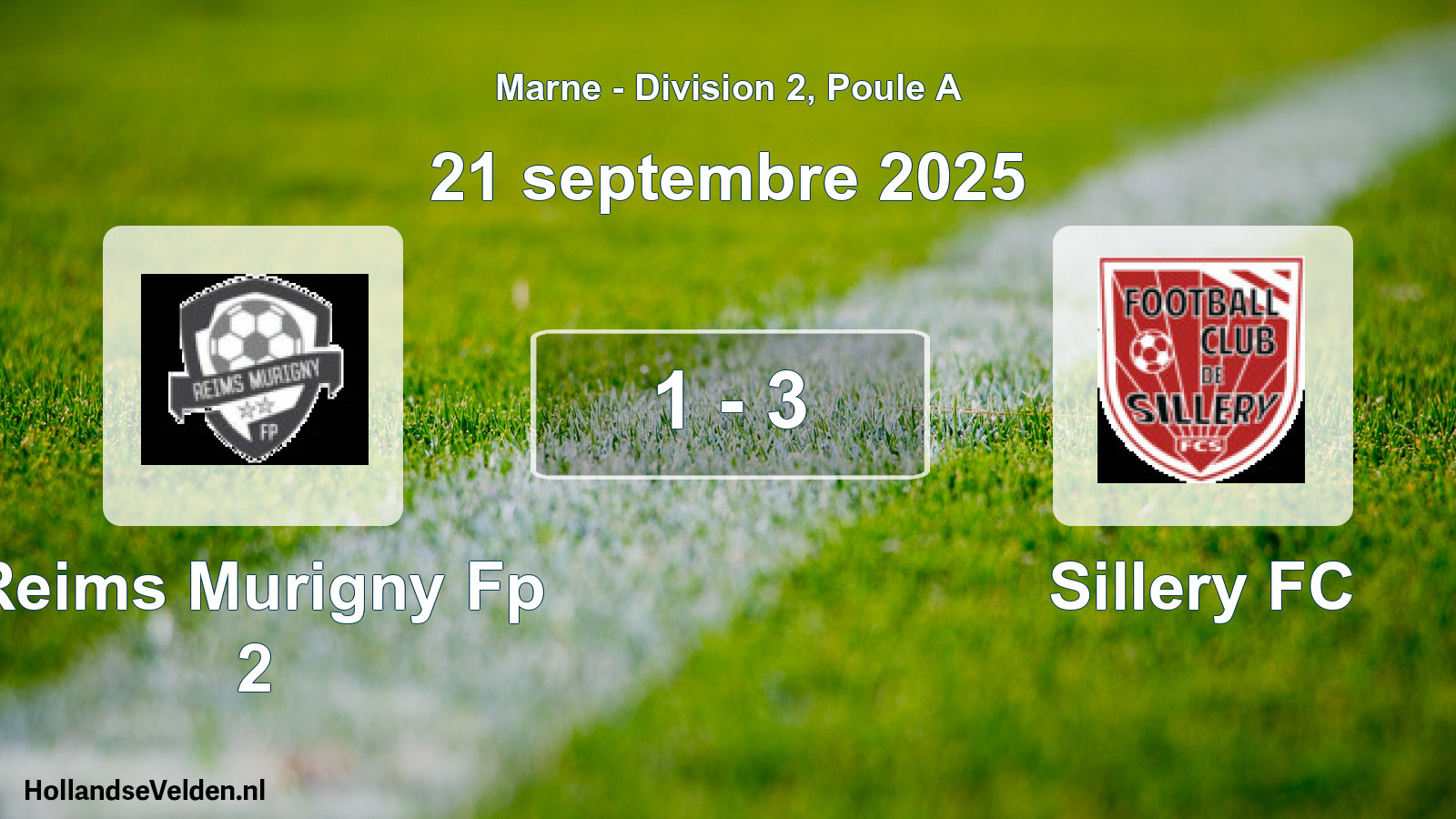 Match joué: Reims Murigny Fp 2 - Sillery FC 1 - 3 (21 septembre 2025)