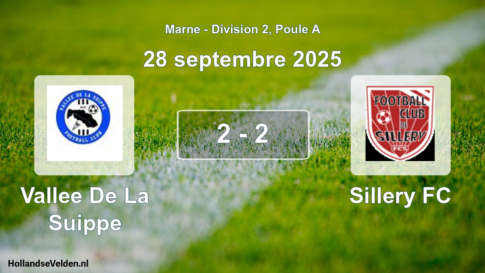 Match joué: Vallee De La Suippe - Sillery FC 2 - 2 (28 septembre 2025)