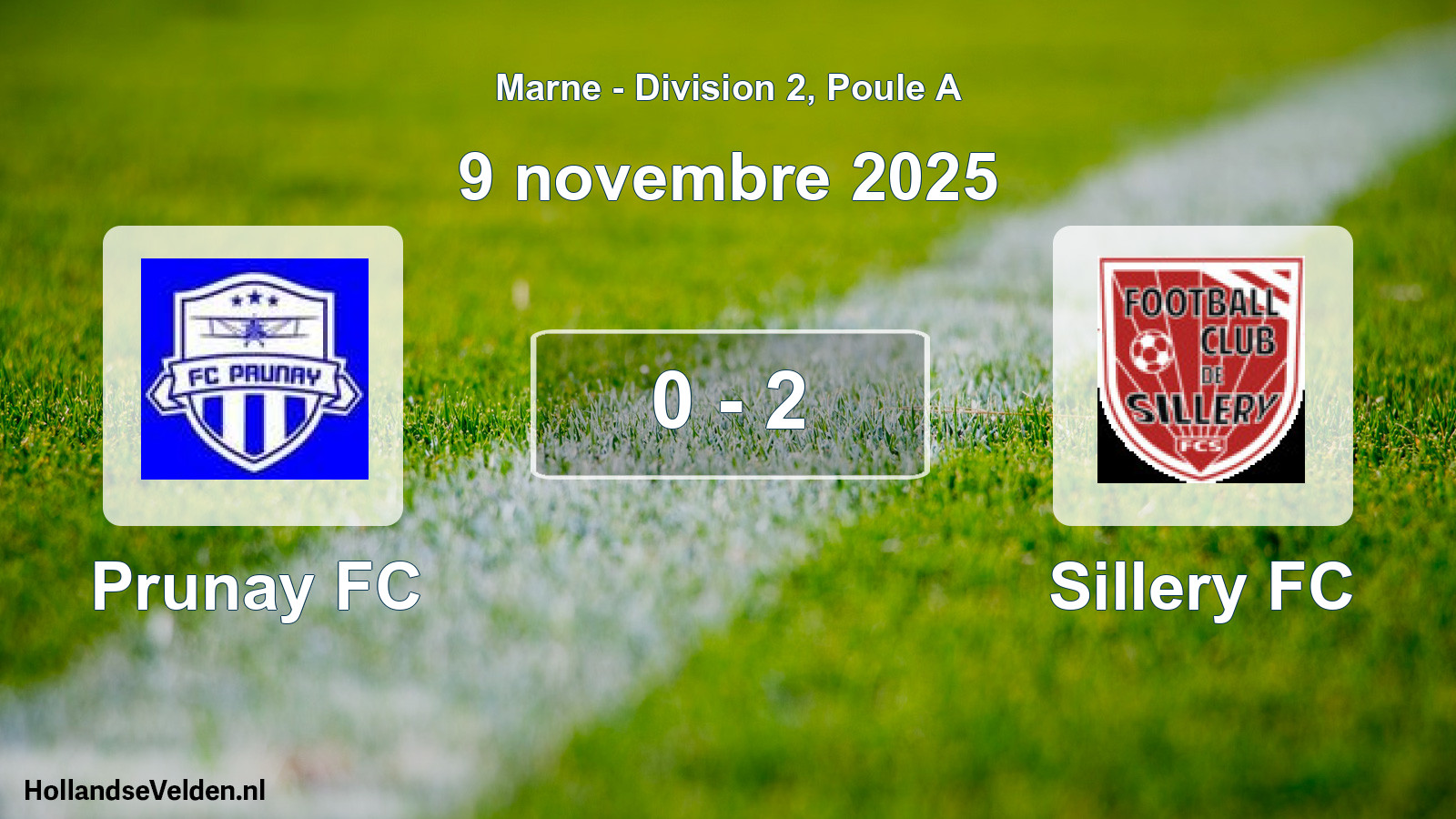 Gespeelde wedstrijd: Prunay FC - Sillery FC 0 - 2 (9 november 2025)