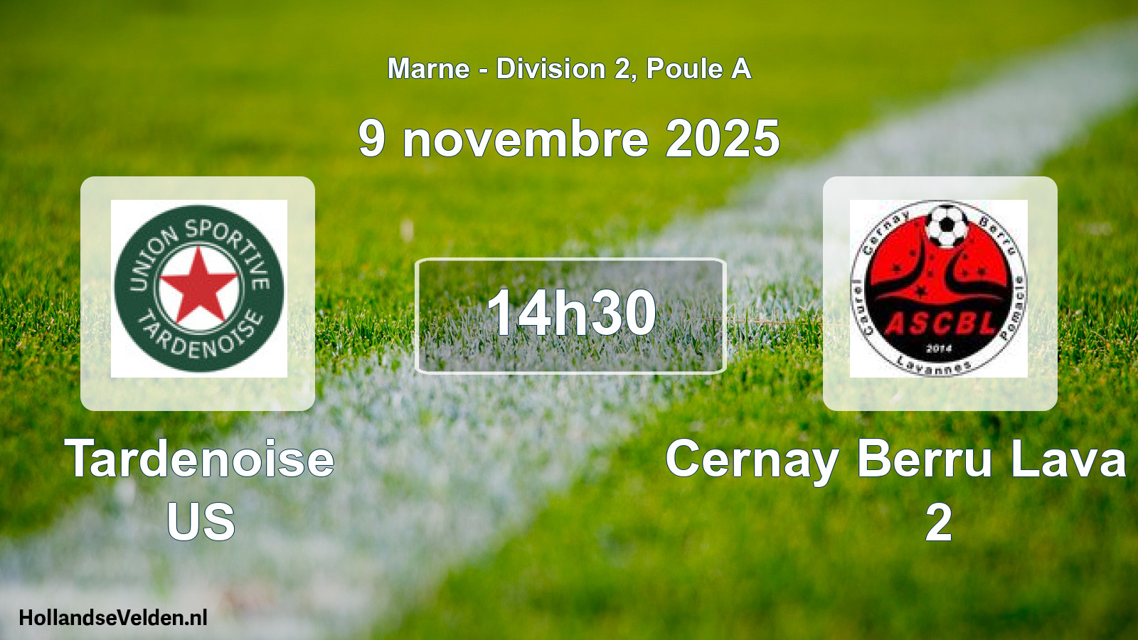 Match programmé: Tardenoise US - Cernay Berru Lava AS 2 (9 novembre 2025)
