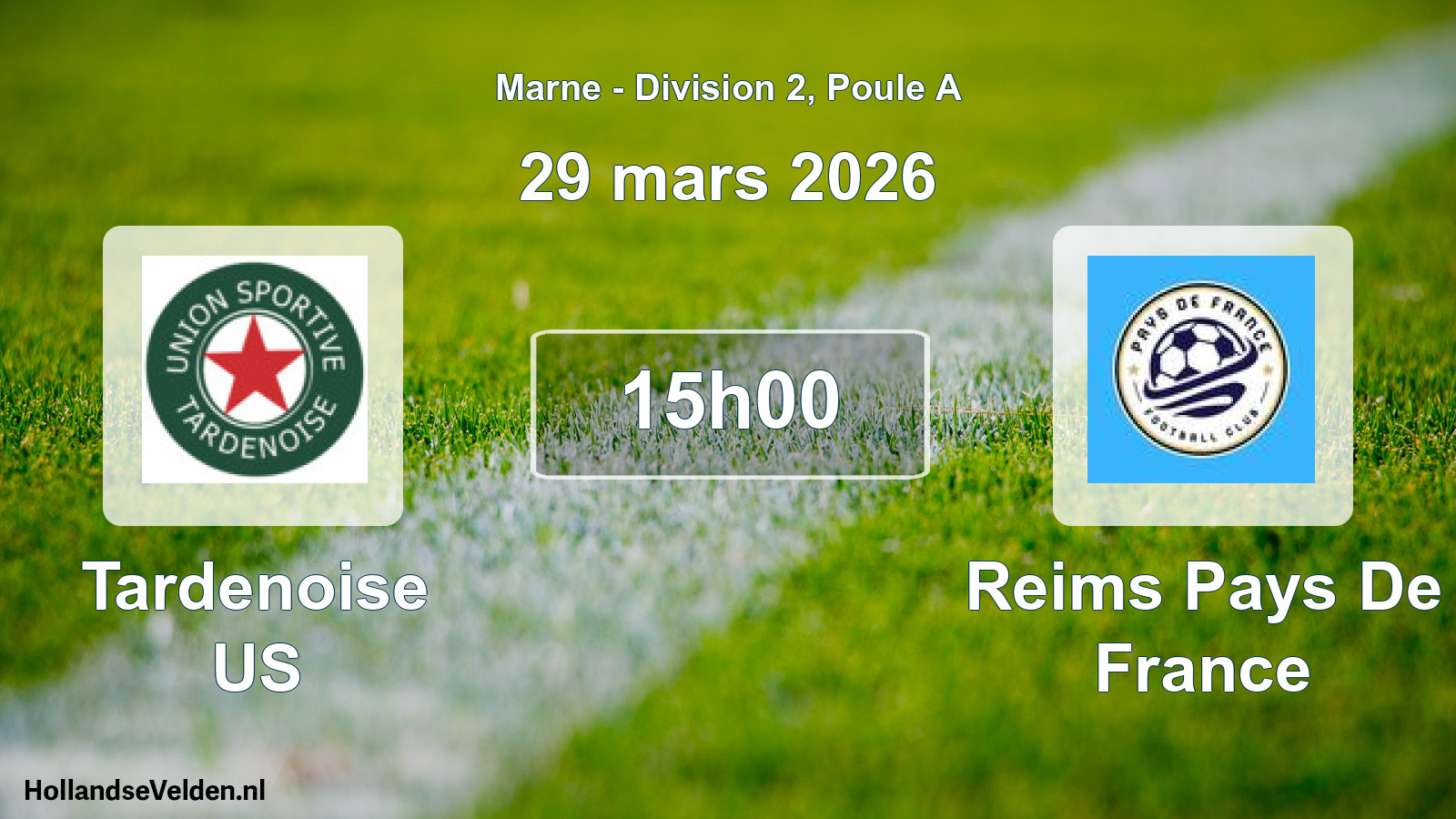 Match programmé: Tardenoise US - Reims Pays De France (29 mars 2026)