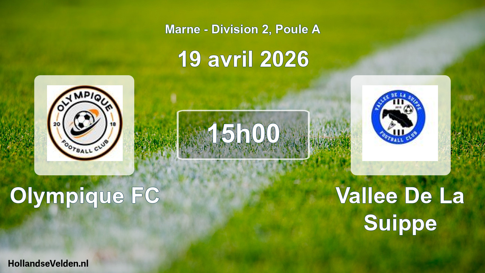 Geplande wedstrijd: Olympique FC - Vallee De La Suippe (19 april 2026)
