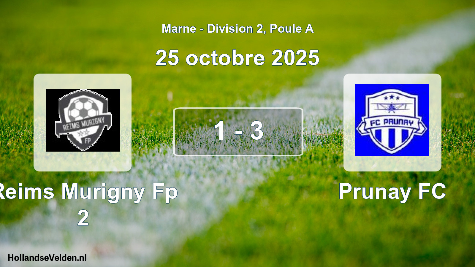 Match joué: Reims Murigny Fp 2 - Prunay FC 1 - 3 (25 octobre 2025)