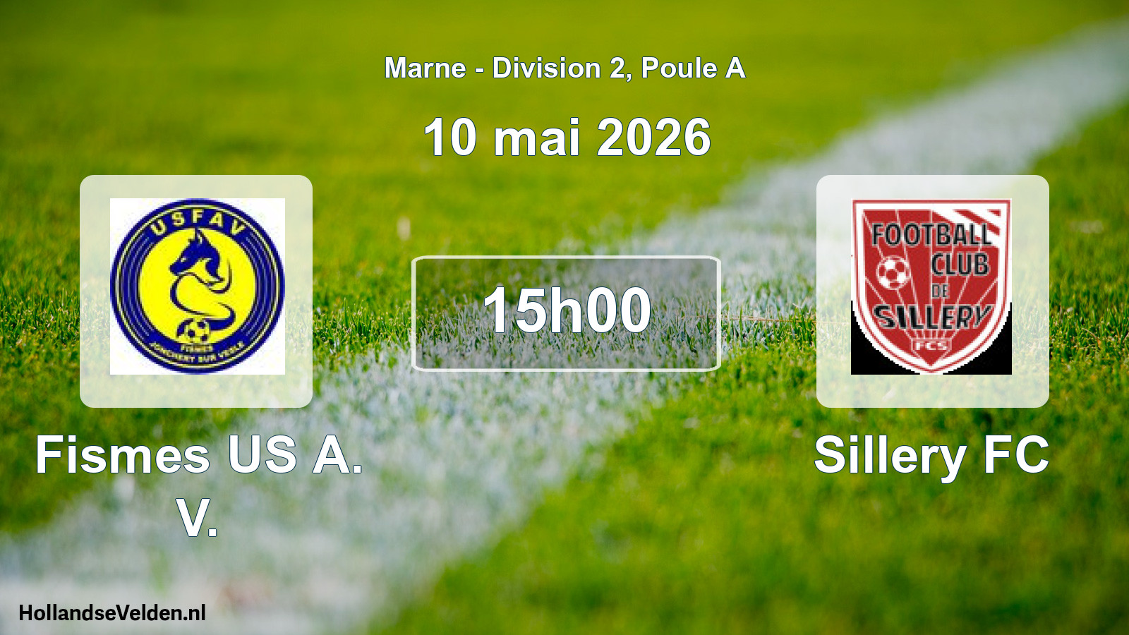 Match programmé: Fismes US A. V. - Sillery FC (10 mai 2026)