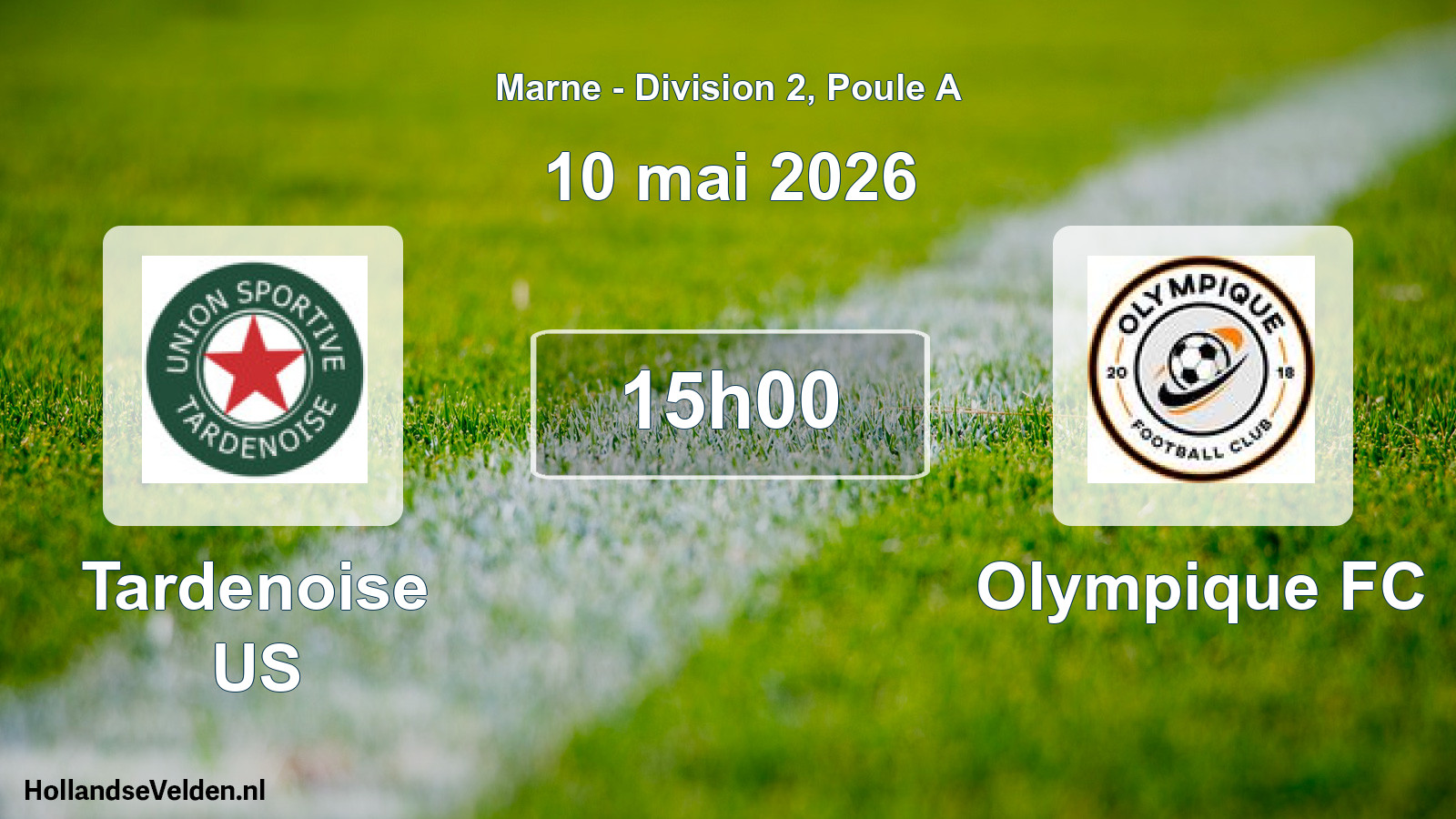 Match programmé: Tardenoise US - Olympique FC (10 mai 2026)