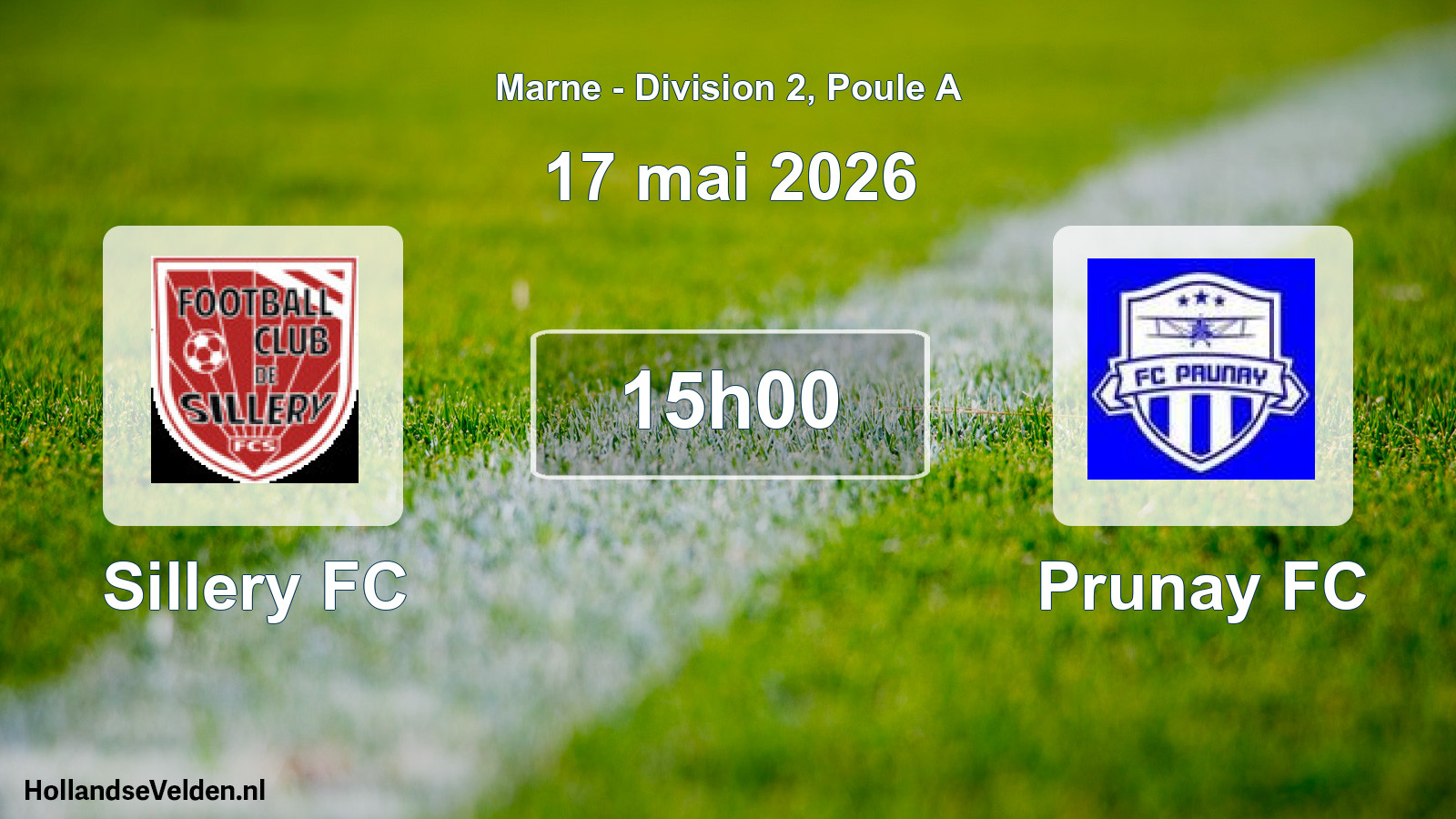 Match programmé: Sillery FC - Prunay FC (17 mai 2026)