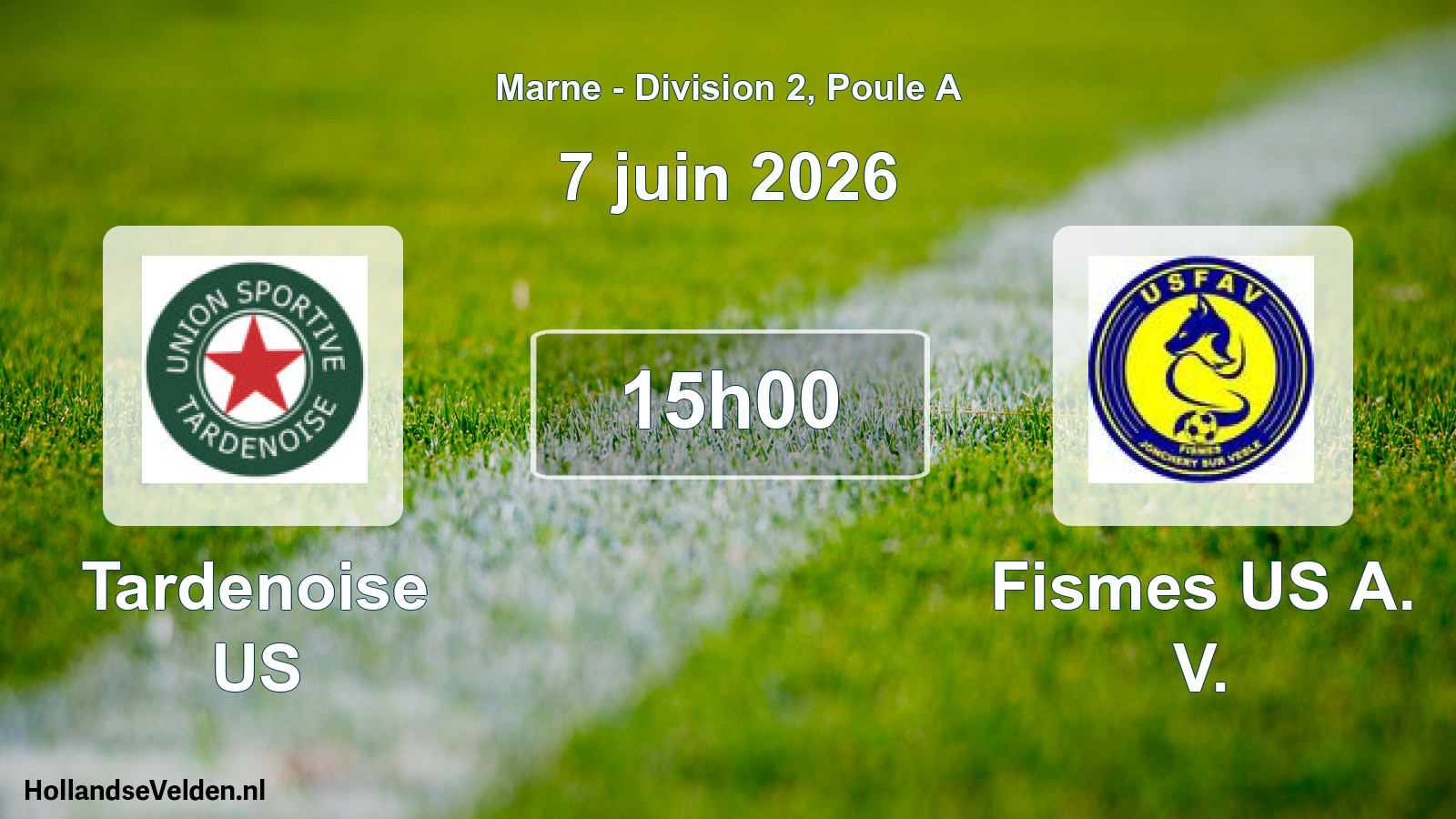 Match programmé: Tardenoise US - Fismes US A. V. (7 juin 2026)