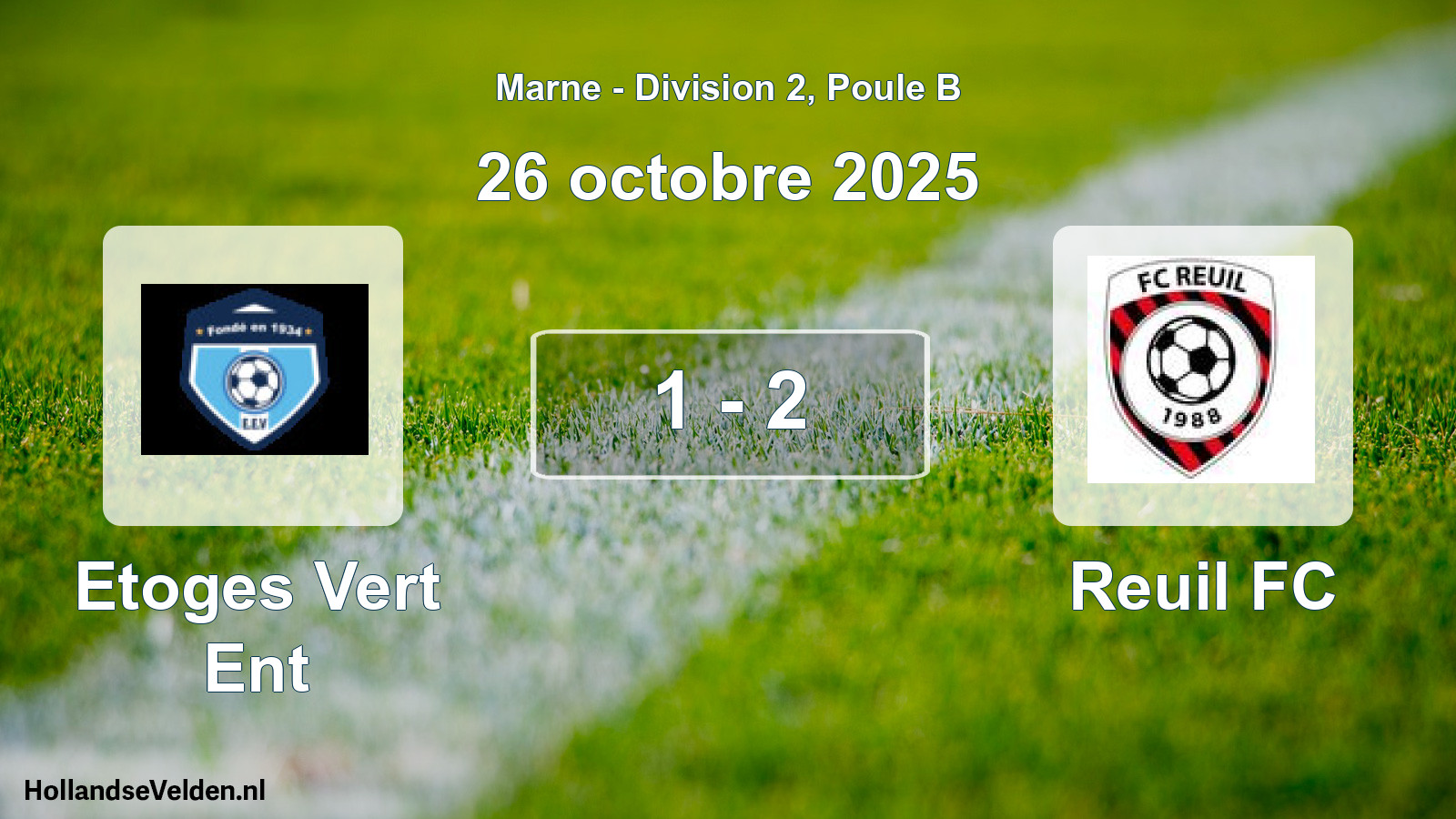 Match joué: Etoges Vert Ent - Reuil FC 1 - 2 (26 octobre 2025)