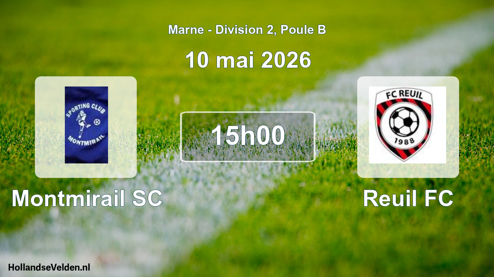 Match programmé: Montmirail SC - Reuil FC (10 mai 2026)