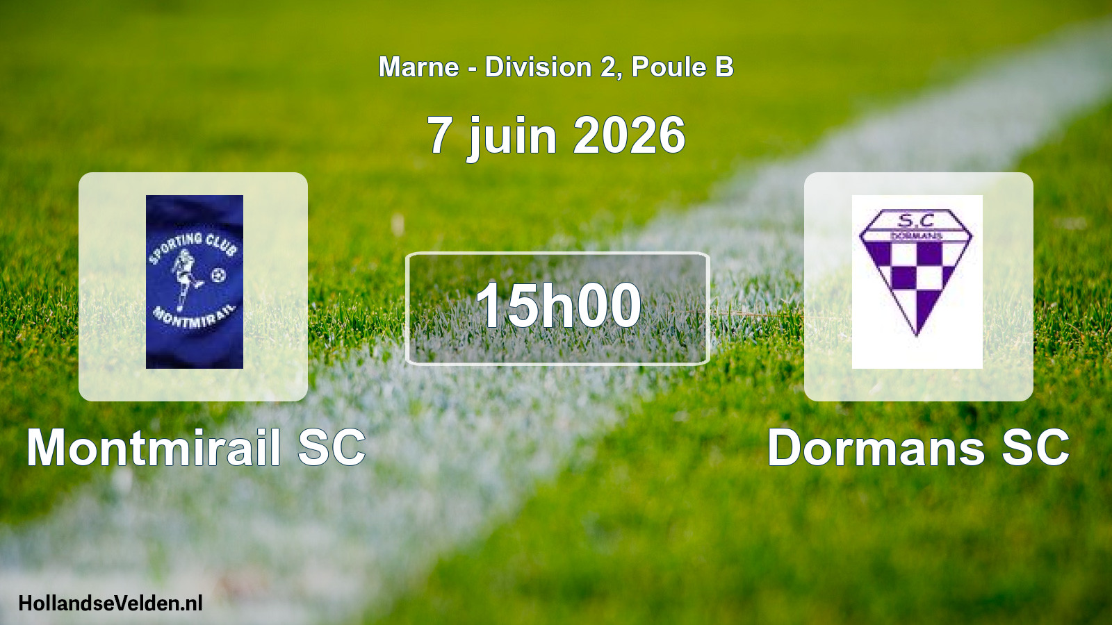 Match programmé: Montmirail SC - Dormans SC (7 juin 2026)
