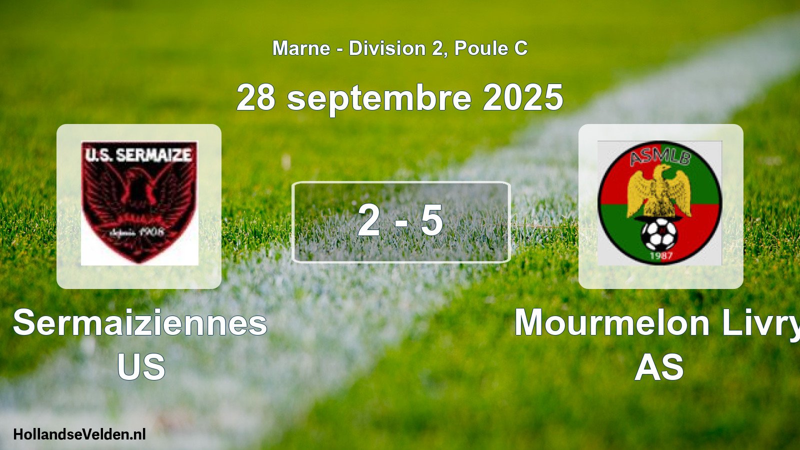 Match joué: Sermaiziennes US - Mourmelon Livry AS 2 - 5 (28 septembre 2025)