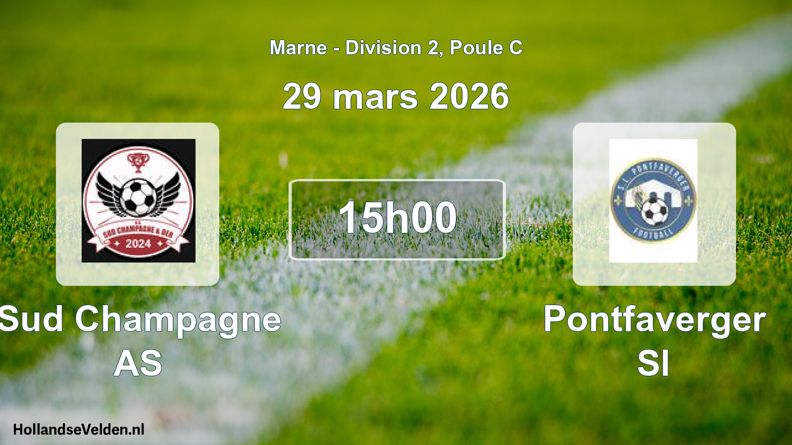 Geplande wedstrijd: Sud Champagne AS - Pontfaverger Sl (29 maart 2026)