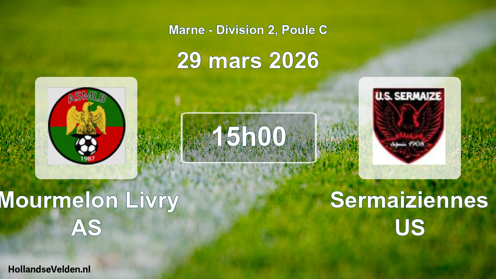 Match programmé: Mourmelon Livry AS - Sermaiziennes US (29 mars 2026)